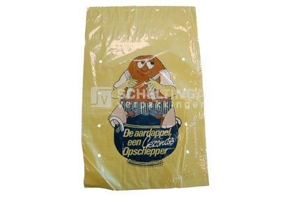 Zak 32x50cm Opschepper Geel Plastic
