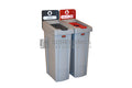 Afvalbak Slim Jim 87ltr met deksel en paneel en Variatie