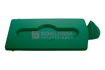 Deksel voor Afvalbak Slim Jim 87ltr gesloten Groen