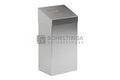 Afvalbak met klep 18ltr Mat RVS