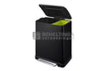 Afvalbak E-Cube Eko 46ltr Mat RVS 2vks Zwart
