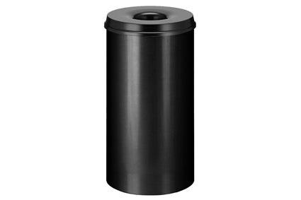 Vlamdovende papierbak 110ltr met deksel Zwart Zwart