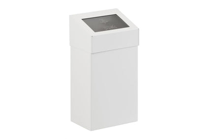 Afvalbak met pushklep 18ltr Wit