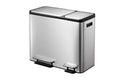 Afvalbak EcoCasa 15+15+15ltr RVS