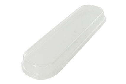 Deksel voor alu schaal 28x8cm Transparant