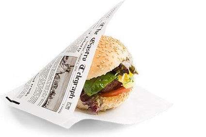Vetdicht papieren zak News Paper 170x170mm Sier