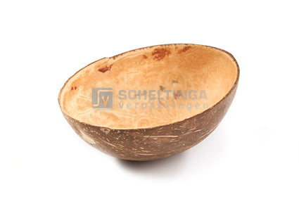 Coconut kom ovaal ca.110-150mm H60-90mm Sier