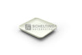 Bagastro bord vierkant 120x120mm Sier