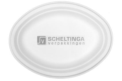Bagasse bord ovaal 260x200mm