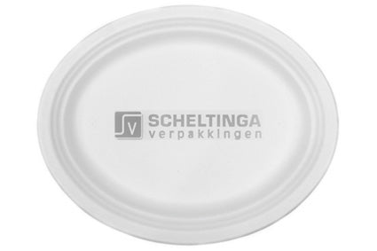 Bagasse bord ovaal 317x252mm