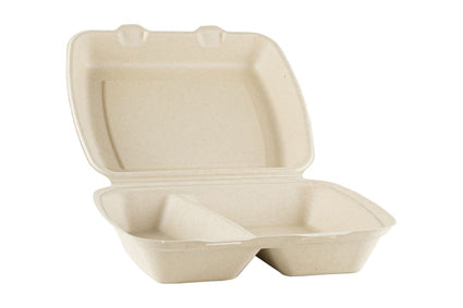 Menubox 2-vak 229x205x78mm Bruin Suikerriet