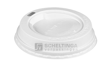 Reisdeksel voor koffiebeker 90mm 12oz Wit