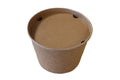 Paper bucket 130oz + Deksel Kraft Bruin