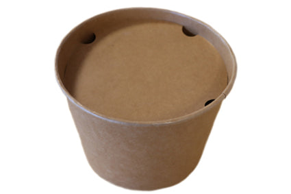 Paper bucket 150oz + Deksel Kraft Bruin