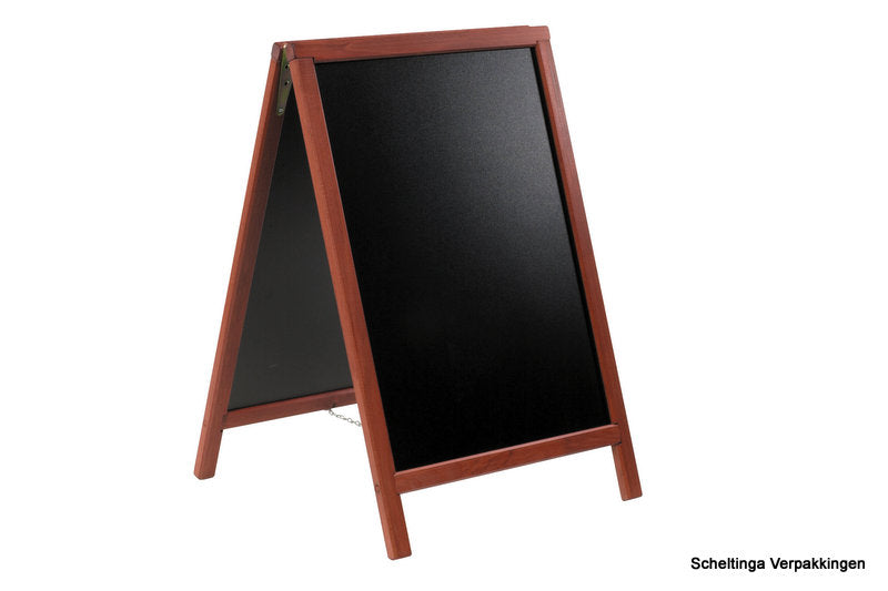 Duplo stoepbord 55x85cm Mahonie