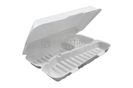 Bagasse Menubox 3-vak XL 322x223x63mm