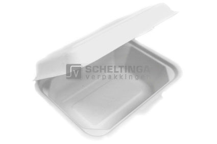 Bagasse Menubox 1-vak 182x136x68mm