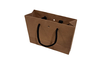 Papieren Tas Katoenkoord Kraft 30+12x25cm Kraft Bruin