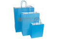 Papieren Koordtas 18x8x22cm Gkr90 Blauw