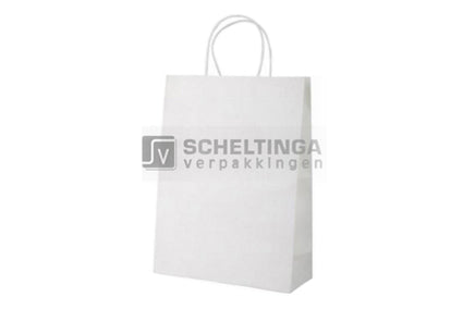 Papieren Koordtas 32x12x41cm Gkr80 Wit