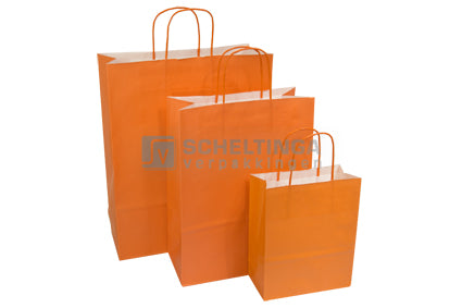 Papieren Koordtas 22x10x31cm Gkr90 Oranje