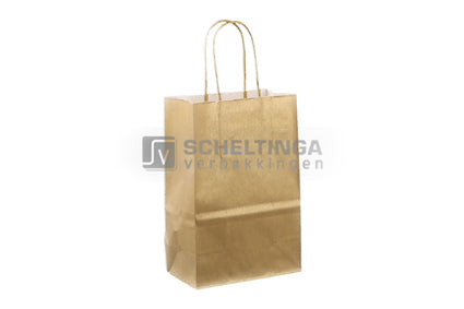 Papieren Koordtas 22x10x31cm Gkr90 Goud