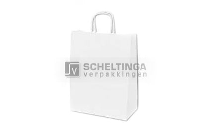Papieren Koordtas 18x8x22cm Gkr90 Wit