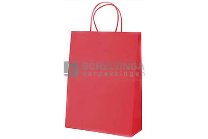 Papieren Koordtas 18x8x22cm Gkr90 Rood