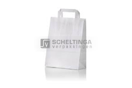 Papieren Draagtas 22x10x28cm Blanco Wit