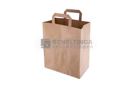 Papieren Draagtas 32x16x35cm Blanco Bruin