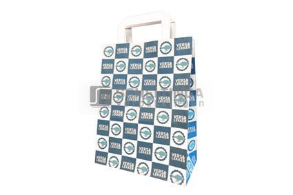 Papieren Tas 22x10x28cm Vers & Lekker Vis Wit