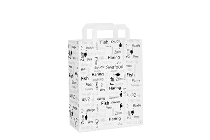 Papieren Tas 22x10x28cm Enjoy Fish Wit