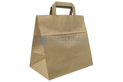 Papieren Draagtas 32x21x27cm Blanco Bruin