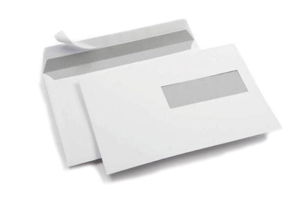 Papieren envelop 162x229mm venster 80gr A5