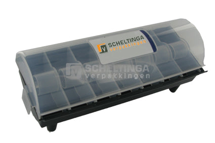 Dagetiket dispenser dicht . Transparant PP