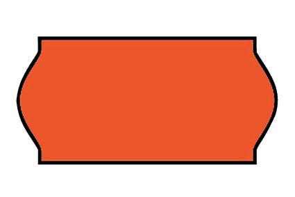 Etiket Contact 26x12mm gom 2 Fluor Oranje