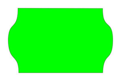Etiket Contact 25x16mm gom 2 Fluor Groen