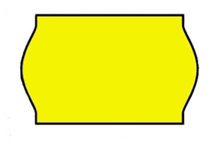 Etiket Contact 25x16mm gom 2 Fluor Geel