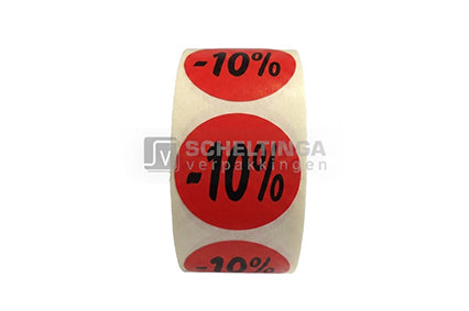 Etiket 10% Ø27mm Variatie