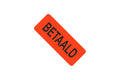 Etiket op rol 50x21mm Betaald 500st. Fluor Rood