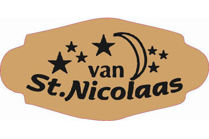 Etiket van St.Nicolaas Goud Zwart