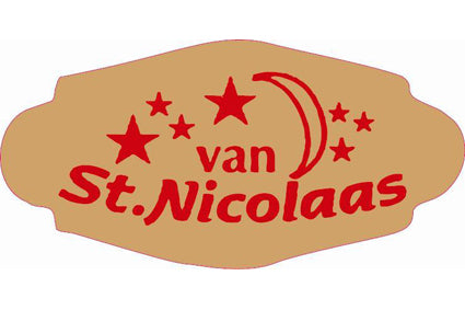 Etiket van St.Nicolaas Kraft Rood