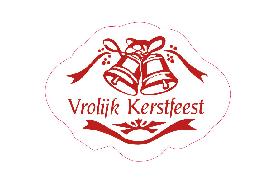 Etiket Vrolijk Kerstfeest Variatie