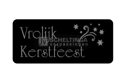 Etiket Vrolijk Kerstfeest Variatie