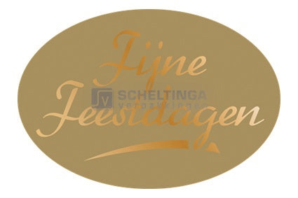 Etiket Fijne Feestdagen Matgoud-Metalgoud