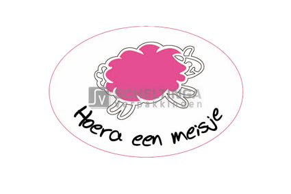 Etiket Hoera een Meisje (Schaap)
