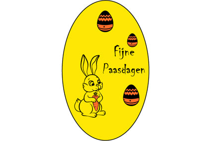 Etiket Fijne Paasdagen Ei