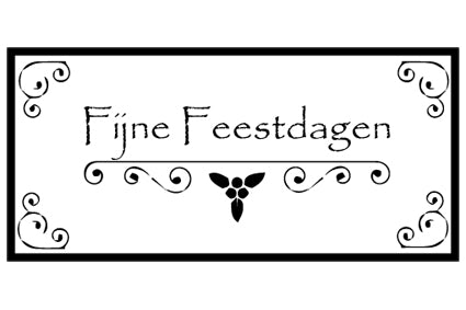 Etiket Fijne Feestdagen Variatie