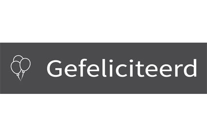 Etiket Gefeliciteerd