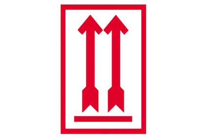 Etiket 10x8cm Pijlen Rood
